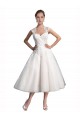 Sleeveless Sweetheart Tulle & Lace Ivory Tea Length Beach Wedding Dress London