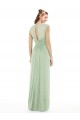 Cap Sleeves Sweetheart Soft Chiffon Sage Long Formal Dress / Bridesmaid Dress London