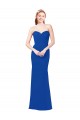 Sleeveless Sweetheart Chiffon Royal Blue Long Bridesmaid Dress / Evening Gowns London