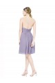 Sleeveless Sweetheart Soft Chiffon Burgundy Knee Length Bridesmaid Dress London
