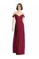 Sleeveless V-Neck Soft Chiffon Burgundy Long Bridesmaid Dresses London