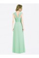 Cap Sleeves Sweetheart Soft Chiffon Mint Green Long Bridesmaid Dress London