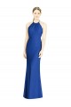Sleeveless High Neck Soft Chiffon Royal Blue Long Bridesmaid Dress London