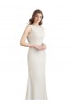 Sleeveless High Neck Soft Chiffon & Satin Long Bridesmaid Dress London
