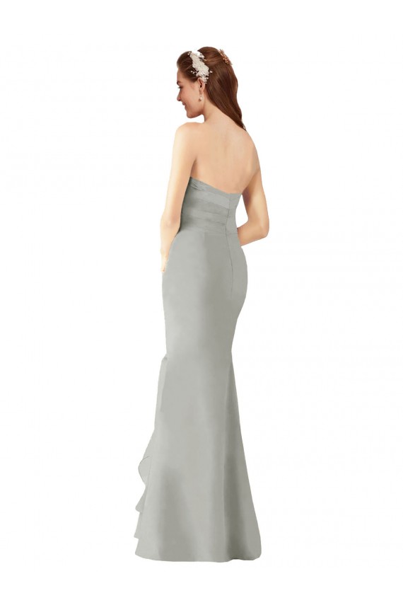 Sleeveless Sweetheart Soft Chiffon Dark Navy Long Bridesmaid Dress London