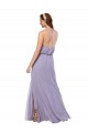 Sleeveless Halter Neck Chiffon Dark Navy Long Bridesmaid Dress / Evening Dress London