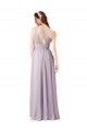 Sleeveless One Shoulder Chiffon Grape Long Floor Length Bridesmaid Dress London
