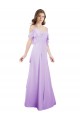 Cold Shoulder Sweetheart Soft Chiffon Lilac Long Formal Dress / Bridesmaid Dress London