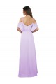Cold Shoulder Sweetheart Soft Chiffon Lilac Long Formal Dress / Bridesmaid Dress London