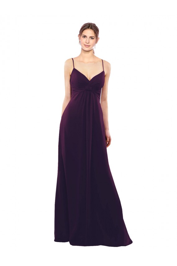 Sleeveless Sweetheart Soft Chiffon Grape Long Formal Dress / Bridesmaid Dress London