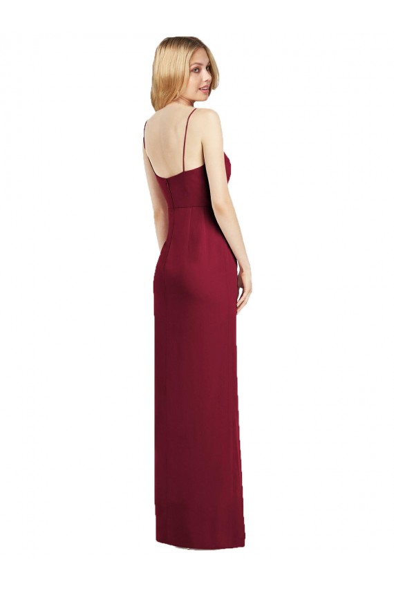Sleeveless V-Neck Soft Chiffon Coral Long Formal Dress / Bridesmaid Dress London