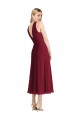 Sleeveless Halter Neck Soft Chiffon Lilac Tea length Prom Dress / Bridesmaid Dress London