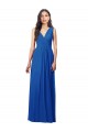 Sleeveless V-Neck Soft Chiffon Royal Blue Long Semi Formal Evening Dress / Bridesmaid Dress London