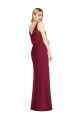 Sleeveless V-Neck Soft Chiffon Dusty Pink Long Bridesmaid Dress London