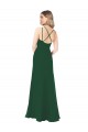 Sleeveless Sweetheart Soft Chiffon Dark Green Long Bridesmaid Dress London