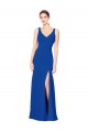 Sleeveless Sweetheart Chiffon Royal Blue Sheath Long Bridesmaid Dress / Evening Dress London