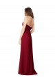 Sleeveless Sweetheart Chiffon Burgundy Long Floor Length Bridesmaid Dress London