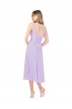 Sleeveless Sweetheart Soft Chiffon Lilac Midi Length High Low Bridesmaid Dress London