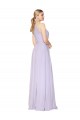 Sleeveless High Neck Soft Chiffon Lilac Long Formal Evening Gown / Prom Dress / Bridesmaid Dress London