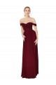 Sleeveless High Neck Soft Chiffon Burgundy Mermaid Long Formal Dress / Bridesmaid Dress London