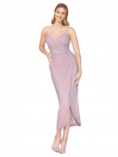 Sleeveless High Neck Soft Chiffon Primrose Knee Length High Low Evening Gown / Prom Dress / Bridesmaid Dress London