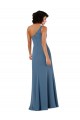 Sleeveless One Shoulder Soft Chiffon Burgundy Long Formal Evening Gown / Bridesmaid Dress London