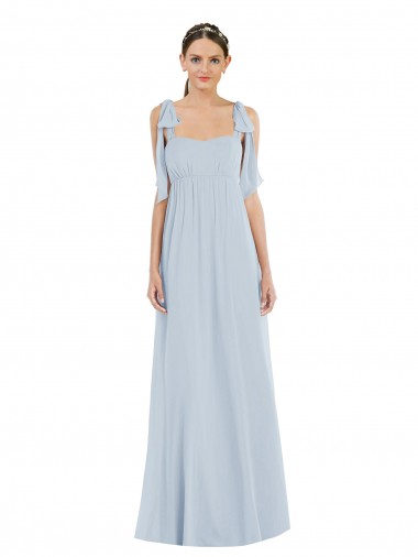 Sleeveless Sweetheart Soft Chiffon Sea Glass Long Semi Formal Evening Dress / Bridesmaid Dress London