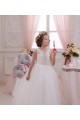 Sleeveless High Neck Tulle & Lace Ivory Long Little Flower Girl Dresses London