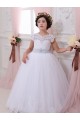 Cap Sleeves Sweetheart Tulle & Lace Ivory Chapel Train Flower Girl Dresses London