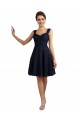 Sleeveless Sweetheart Lace Dark Navy Knee Length Bridesmaid Dresses London