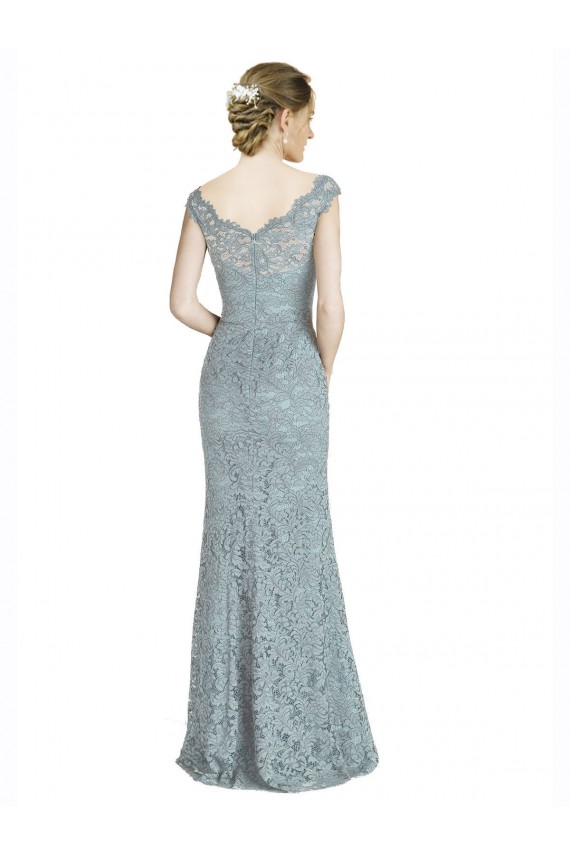Cap Sleeves Off the Shoulder Lace Long Prom Dress / Bridesmaid Dress London