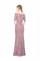 Short Sleeves Off the Shoulder Lace Long Prom Dress / Bridesmaid Dress London