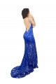 Sleeveless High Neck Lace Royal Blue Long Semi Formal Evening Dress / Prom Dress / Bridesmaid Dress London