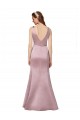Sleeveless V-Neck Satin Burgundy Long Formal Evening Gown / Prom Dress / Bridesmaid Dress London