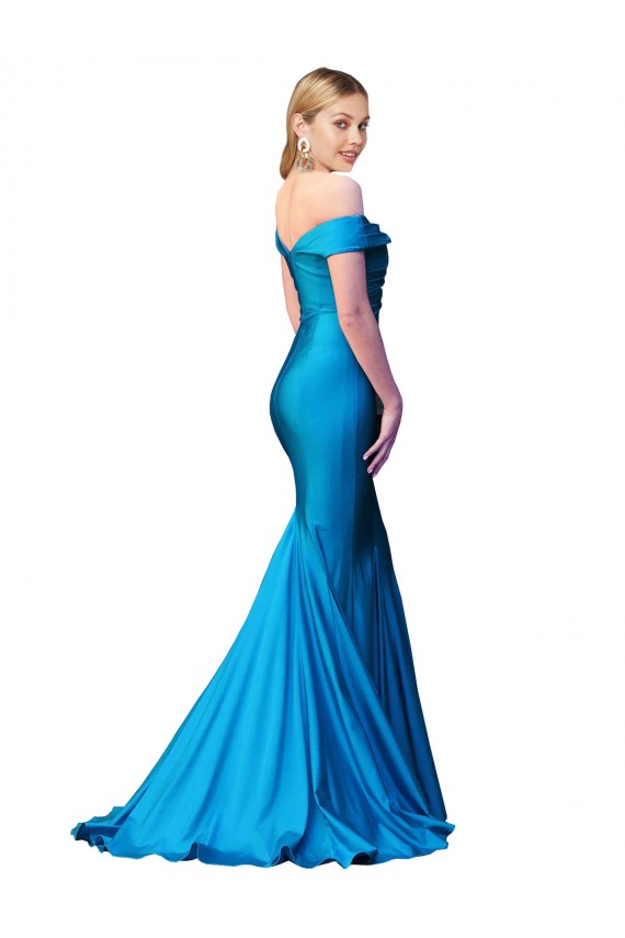 Sleeveless High Neck Satin Peacock Blue Long Formal Evening Gown / Prom Dress / Bridesmaid Dress London