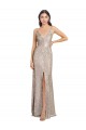 Sleeveless High Neck Sequin & Sparkling Sequin Silver Long Formal Evening Gown / Prom Dress / Bridesmaid Dress London