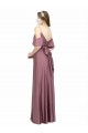 Cold Shoulder Off the Shoulder Silk like Satin Long Formal Evening Gown / Prom Dress / Bridesmaid Dress London
