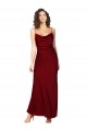 Sleeveless Cowl Neck Silk like Satin Burgundy Long Black Tie Evening Gown / Prom Dress / Bridesmaid Dress London