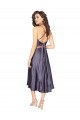 Sleeveless Scoop Neck Silk like Satin Dusk Midi Length Prom Dress / Bridesmaid Dress London