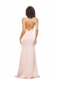 Sleeveless One Shoulder Silk like Satin Pink Long Formal Evening Gown / Prom Dress / Bridesmaid Dress London