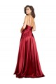 Sleeveless Cowl Neck Silk like Satin Burgundy Long Black Tie Evening Dress / Prom Dress / Bridesmaid Dress London