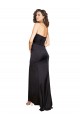 Sleeveless One Shoulder Silk like Satin Black Long Evening Dress / Bridesmaid Dress London