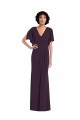 Split Sleeves V-Neck Spandex Grape Long Formal Evening Gown / Prom Dress / Bridesmaid Dress London