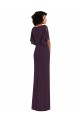 Split Sleeves V-Neck Spandex Grape Long Formal Evening Gown / Prom Dress / Bridesmaid Dress London