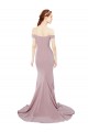Sleeveless Sweetheart Stretch Crepe Dusty Pink Sweep Train Bridesmaid Dress / Evening Dress London