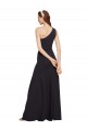 Sleeveless One Shoulder Stretch Crepe Dark Navy A-Line Long Formal Evening Gown / Prom Dress / Bridesmaid Dress London