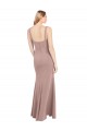 Sleeveless High Neck Stretch Crepe Dusty Pink Long Prom Dress / Bridesmaid Dress London