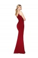 Sleeveless V-Neck Stretch Crepe Burgundy Mermaid Long Formal Evening Gown / Prom Dress / Bridesmaid Dress London