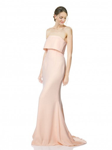 Sleeveless High Neck Stretch Crepe Nude Long Black Tie Evening Gown / Prom Dress / Bridesmaid Dress London