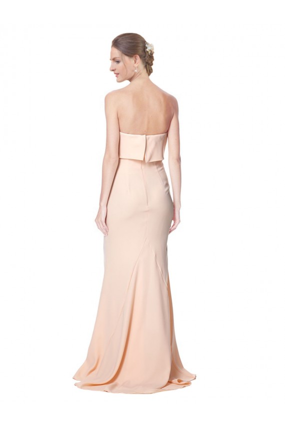 Sleeveless High Neck Stretch Crepe Nude Long Black Tie Evening Gown / Prom Dress / Bridesmaid Dress London